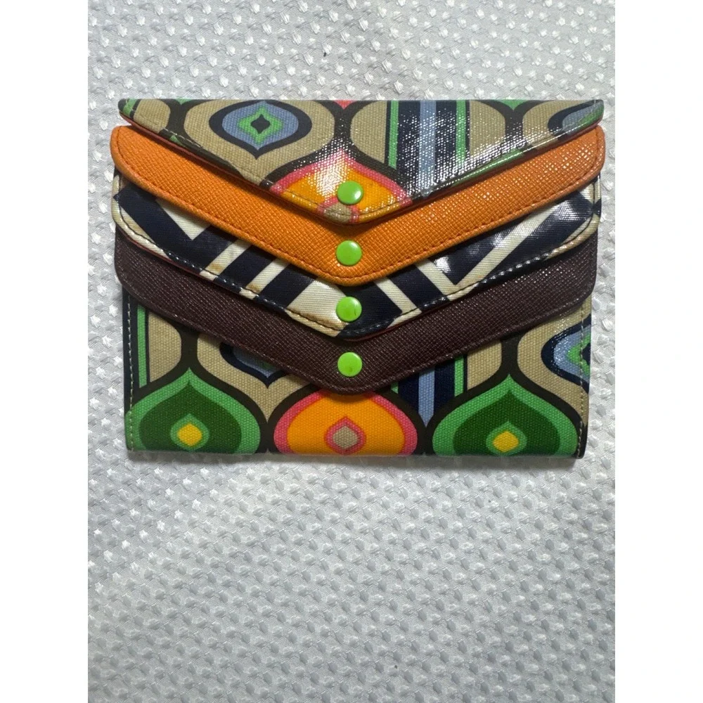 Sondra Roberts SR2 Envelope Clutch Womens Multicolor Good Geometric Retro